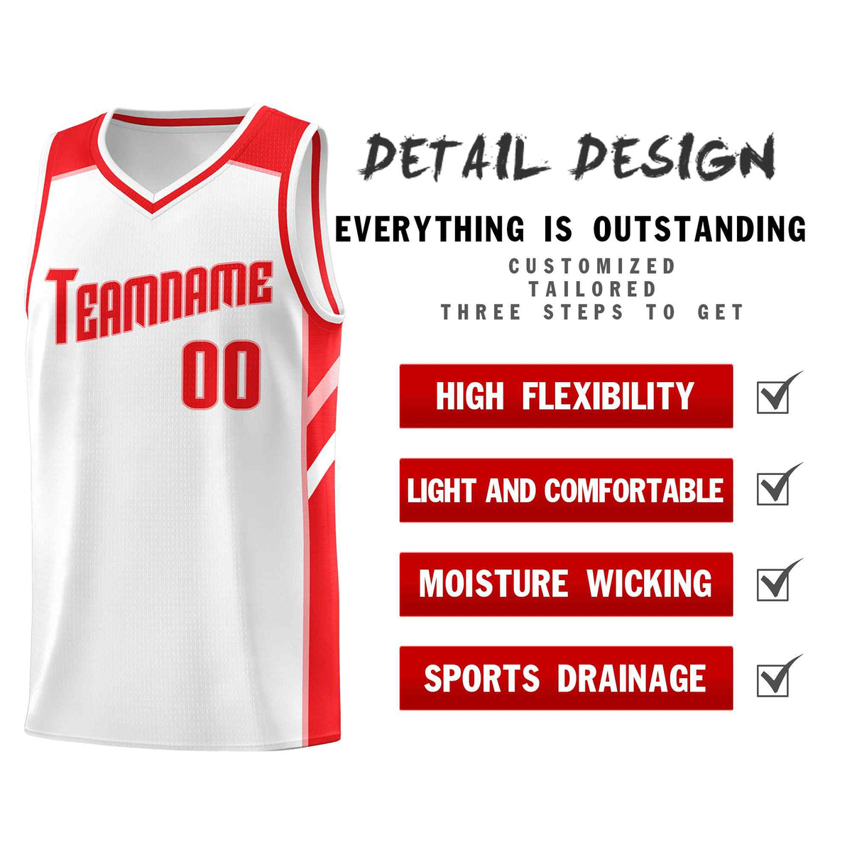 Custom White Red-Pink Classic Sets Sports Uniform Basketball Jersey Limited