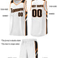 Custom White Black-Orange Classic Sets Sports Uniform Basketball Jersey Limited