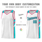 Custom White Aqua-Red Classic Sets Sports Uniform Basketball Jersey Limited