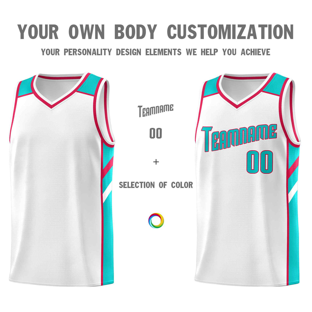 Custom White Aqua-Red Classic Sets Sports Uniform Basketball Jersey Limited