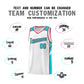 Custom White Aqua-Red Classic Sets Sports Uniform Basketball Jersey Limited