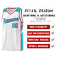 Custom White Aqua-Red Classic Sets Sports Uniform Basketball Jersey Limited