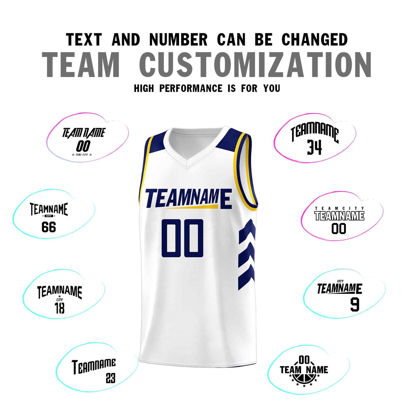 Custom White Navy Classic Sets Sports Uniform Basketball Jersey Limited