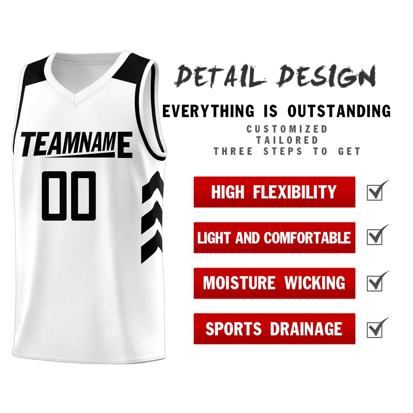 Custom White Black Classic Sets Sports Uniform Basketball Jersey Limited