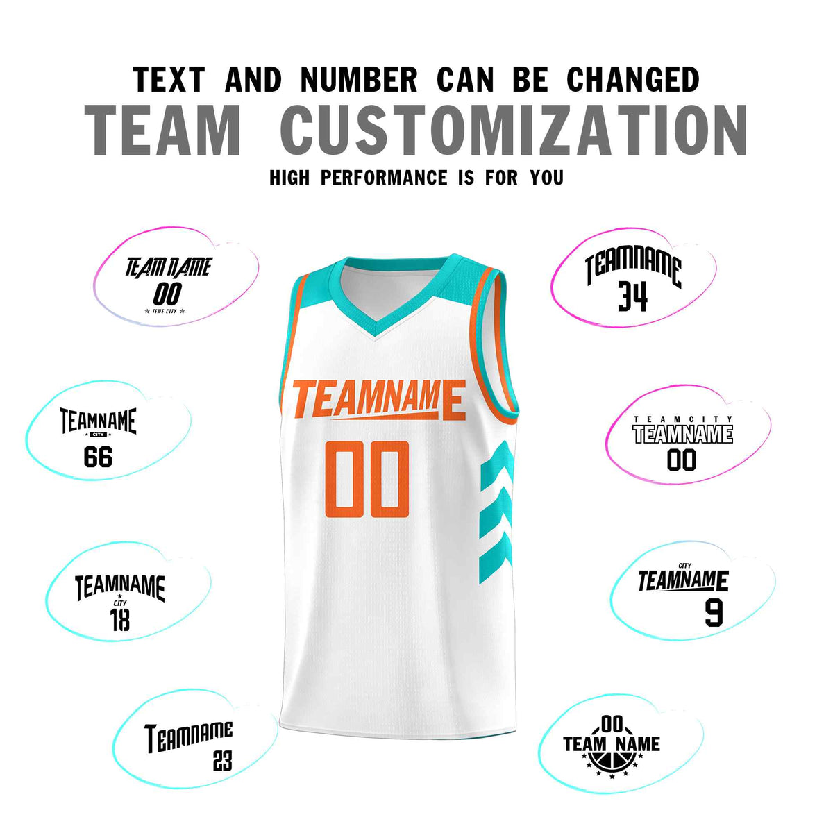 Custom White Orange Classic Sets Sports Uniform Basketball Jersey Limited