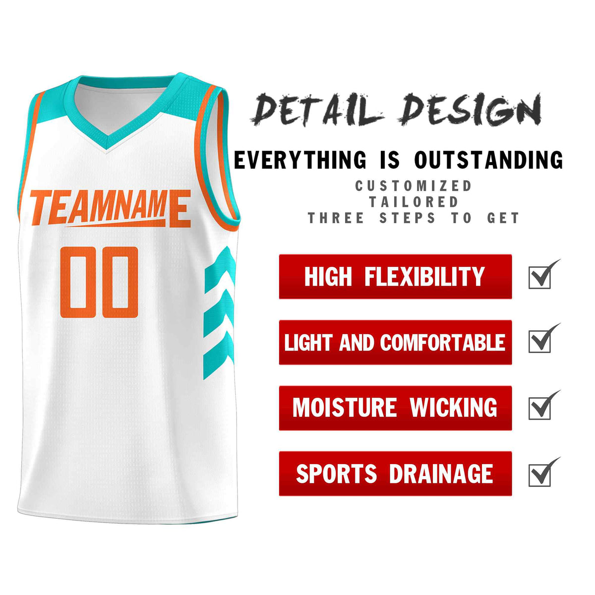 Custom White Orange Classic Sets Sports Uniform Basketball Jersey Limited