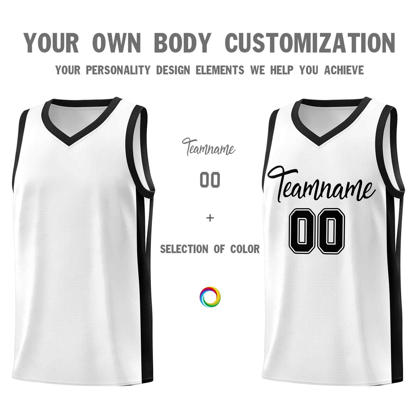 Custom White Black Classic Sets Sports Uniform Basketball Jersey Limited