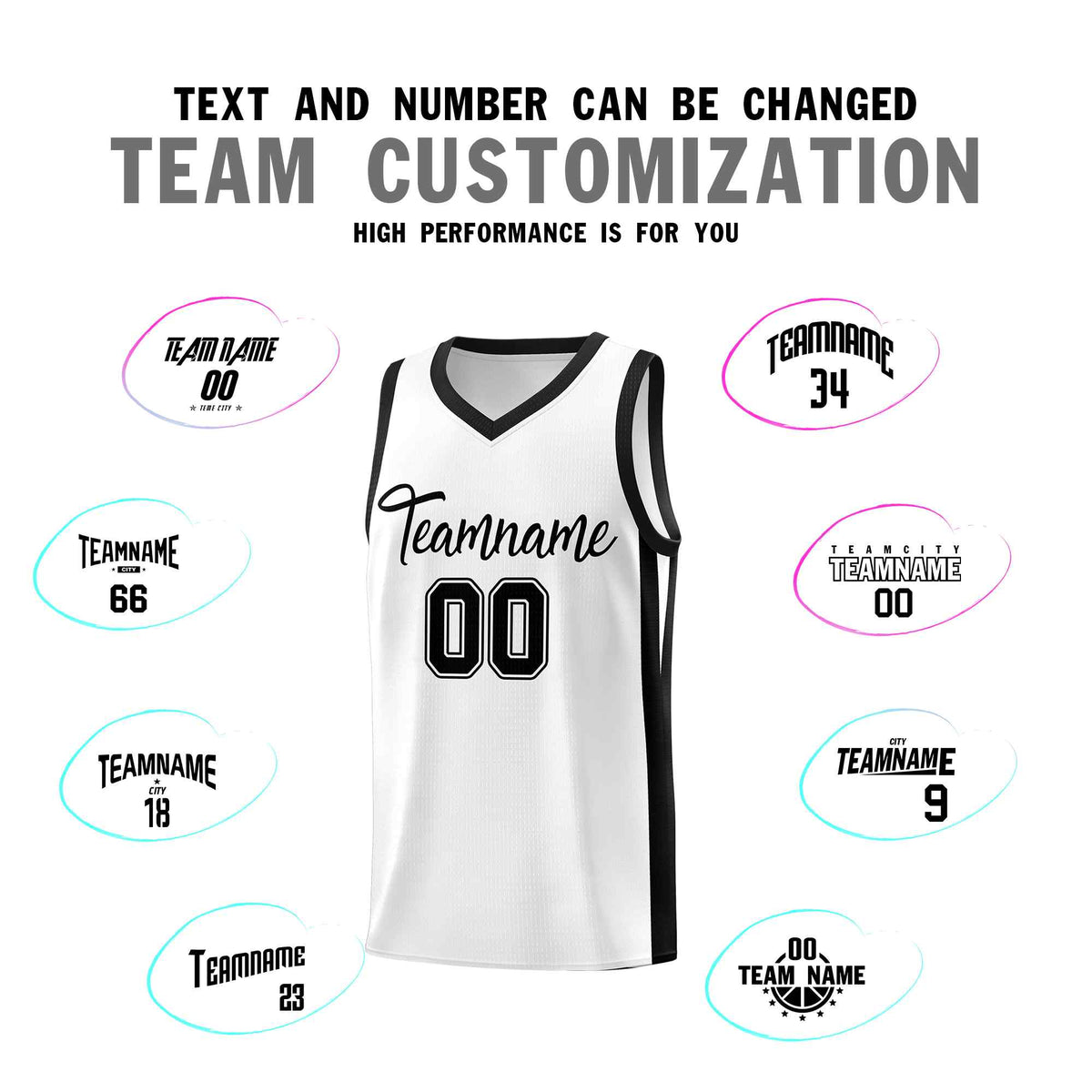 Custom White Black Classic Sets Sports Uniform Basketball Jersey Limited