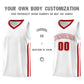 Custom White Red Classic Tops Athletic Casual Basketball Jersey Limited