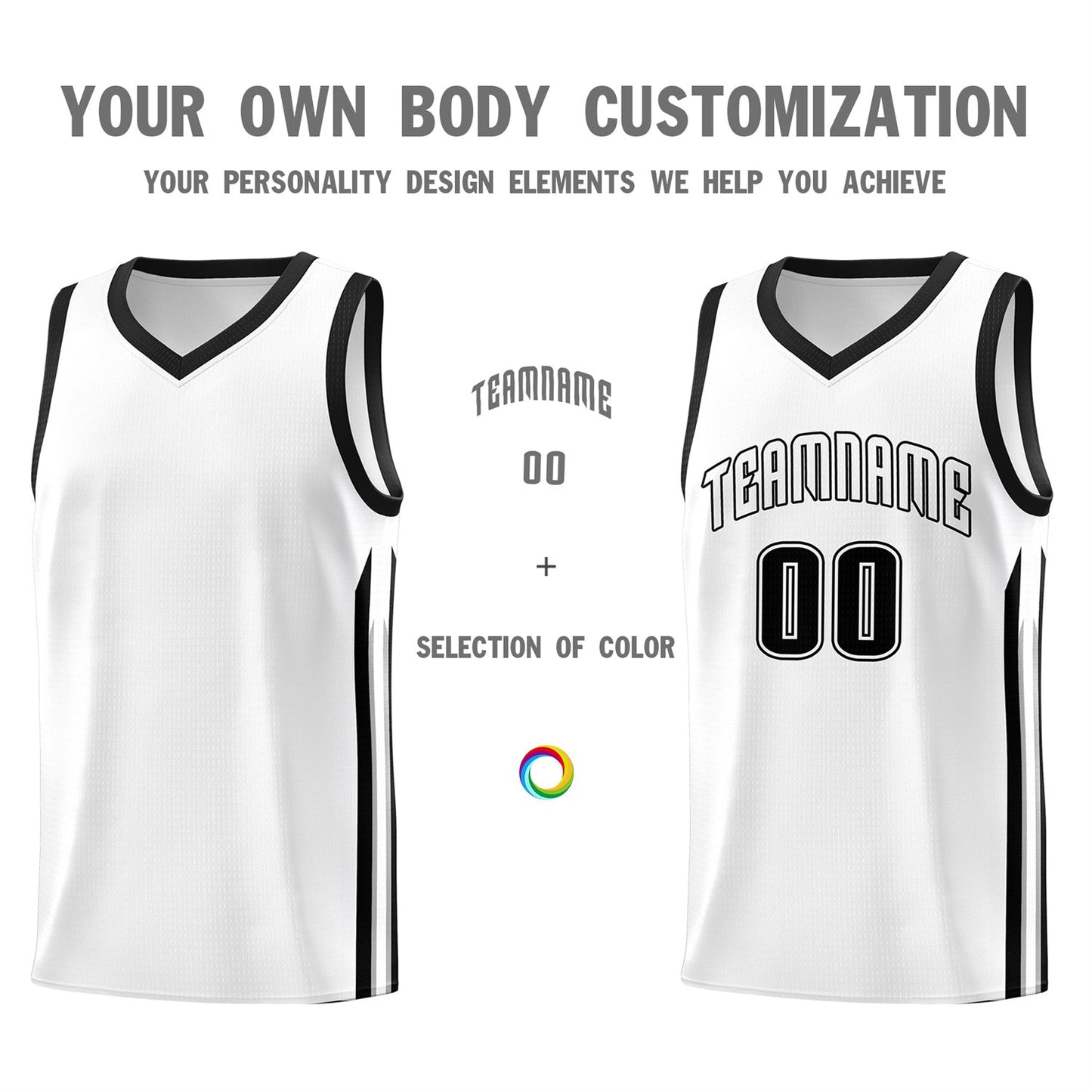 Custom White Black Classic Tops Fashion Sportwear Basketball Jersey Limited