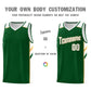 Custom Green White Classic Tops Fashion Sportwear Basketball Jersey Limited