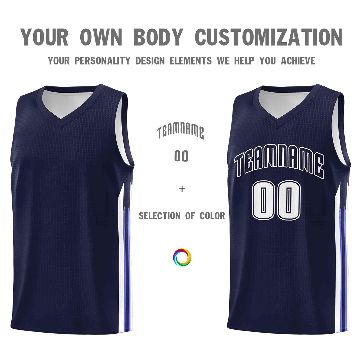 Custom Navy White-Classic Tops Mesh Sport Basketball Jersey Limited