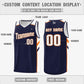 Custom Navy White-Orange Classic Tops Style Mesh Sport Basketball Jersey Limited