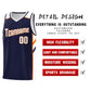 Custom Navy White-Orange Classic Tops Style Mesh Sport Basketball Jersey Limited