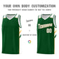 Custom Green White-Old Gold Classic Tops Style Mesh Sport Basketball Jersey Limited
