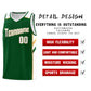 Custom Green White-Old Gold Classic Tops Style Mesh Sport Basketball Jersey Limited