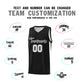 Custom Black White Classic Tops Sports Personalized Basketball Jersey Limited