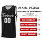 Custom Black White Classic Tops Sports Personalized Basketball Jersey Limited