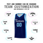 Custom Navy White Classic Tops Sports Personalized Basketball Jersey Limited