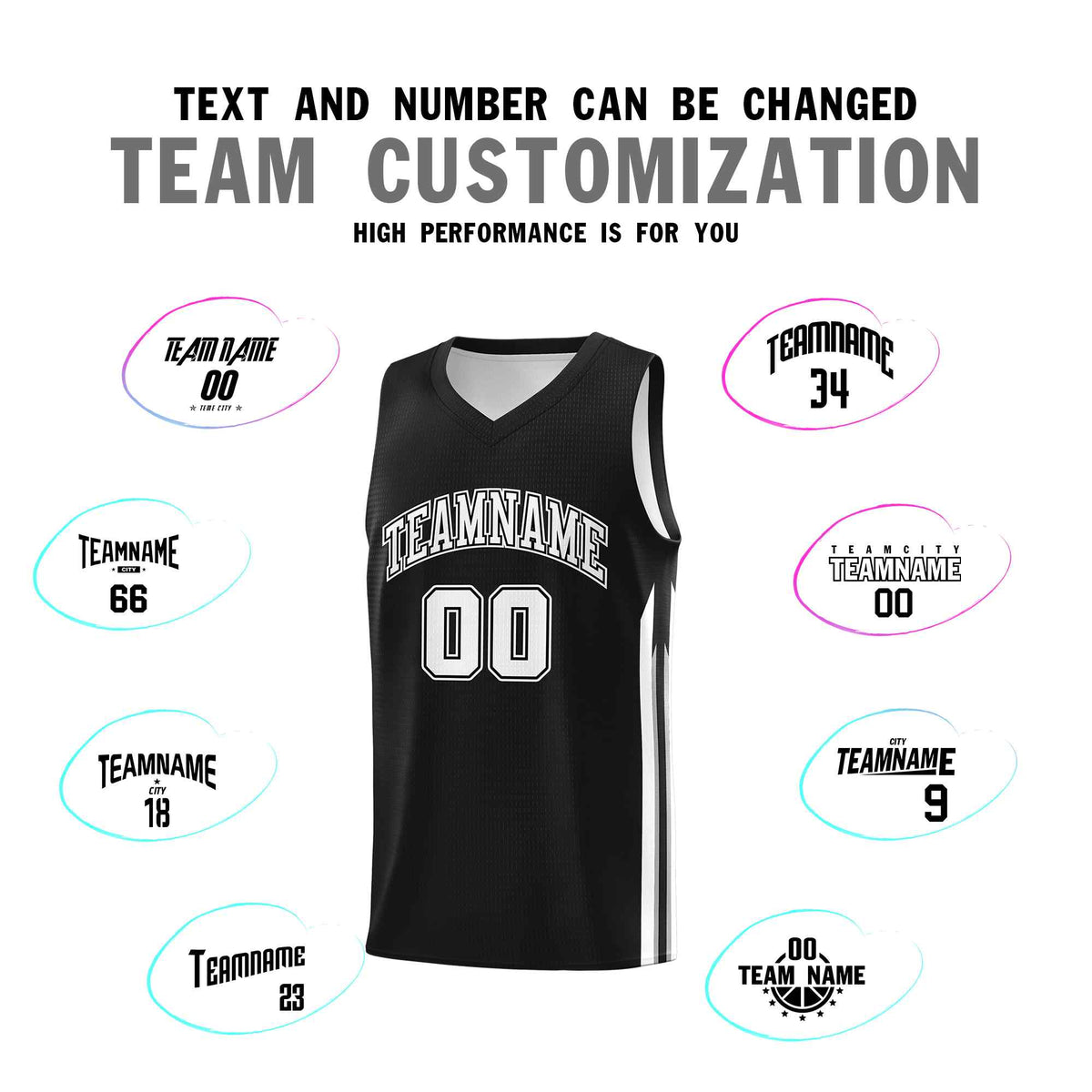 Custom Black White-Black Classic Sets Sports Uniform Basketball Jersey Limited