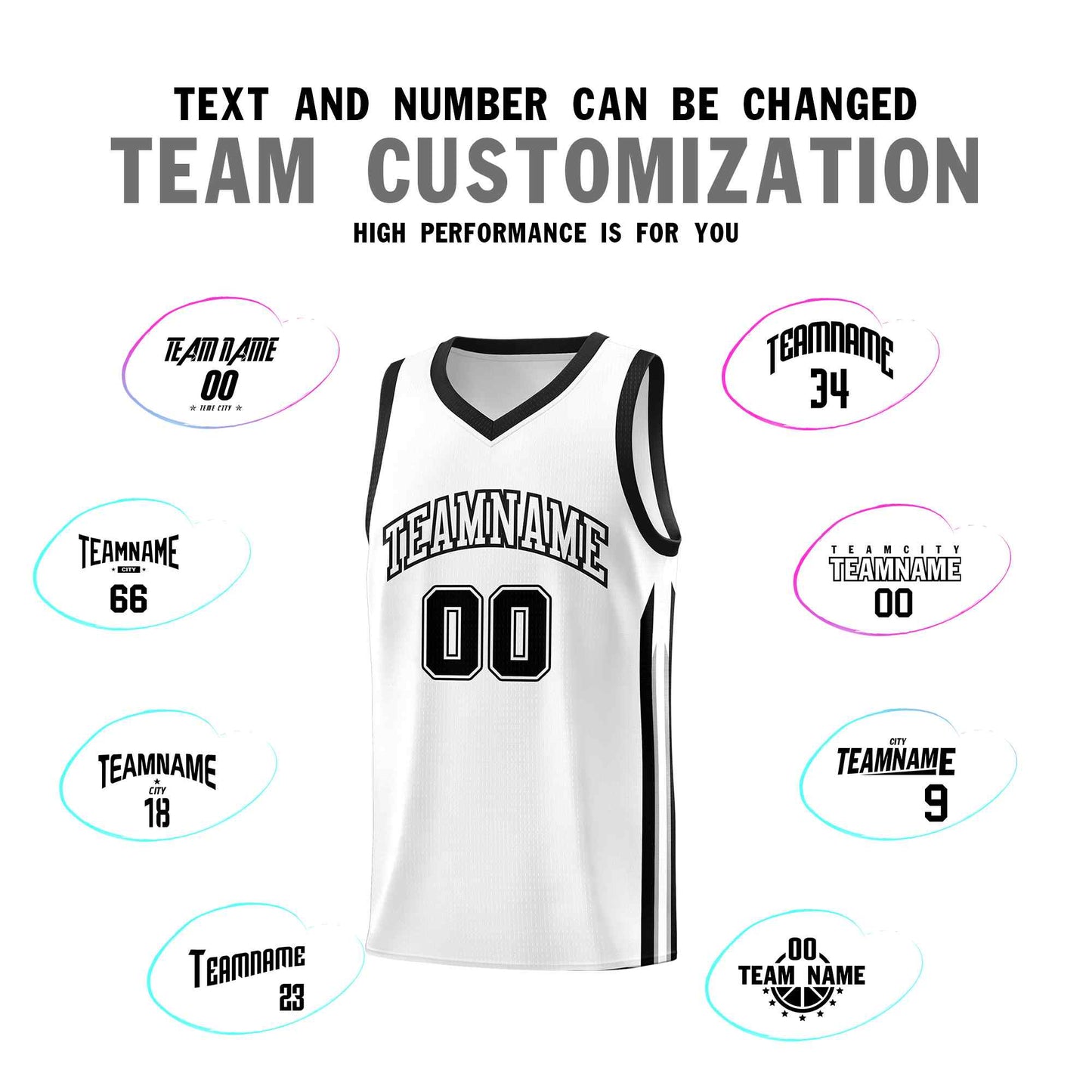 Custom White Black Classic Sets Sports Uniform Basketball Jersey Limited