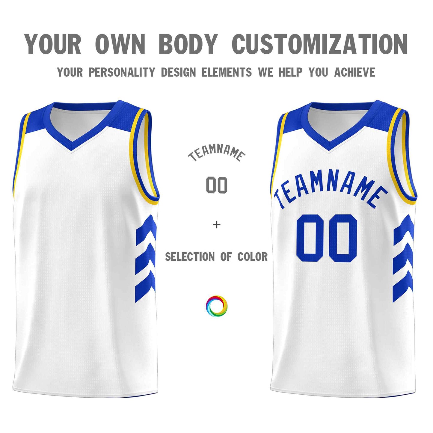 Custom White Royal Classic Sets Sports Uniform Basketball Jersey Limited