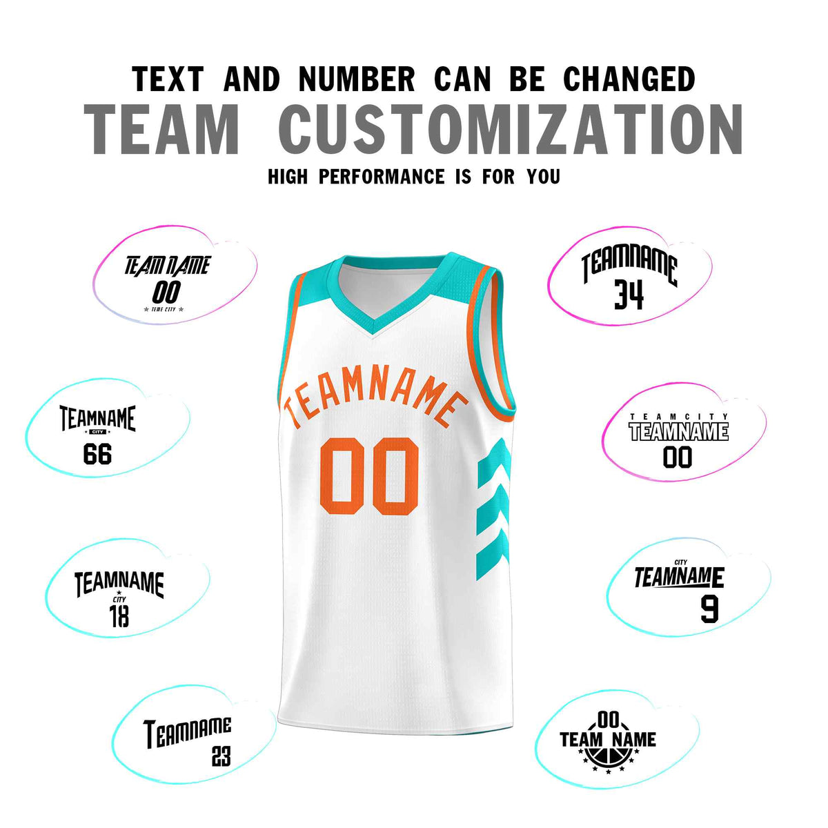 Custom White Orange Classic Sets Sports Uniform Basketball Jersey Limited