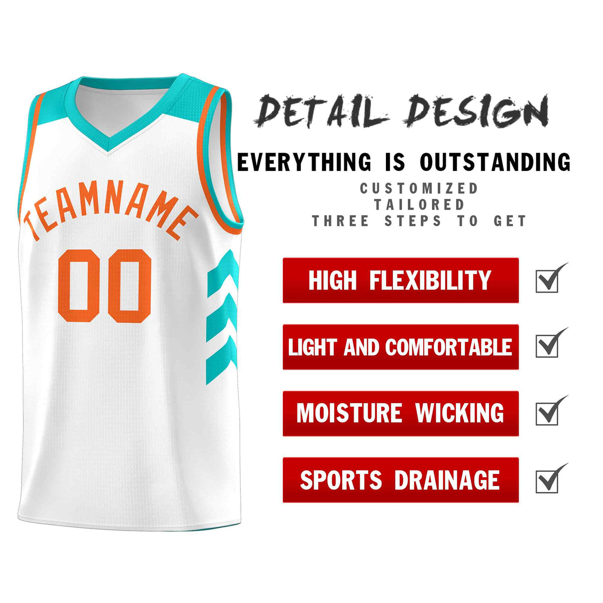 Custom White Orange Classic Sets Sports Uniform Basketball Jersey Limited