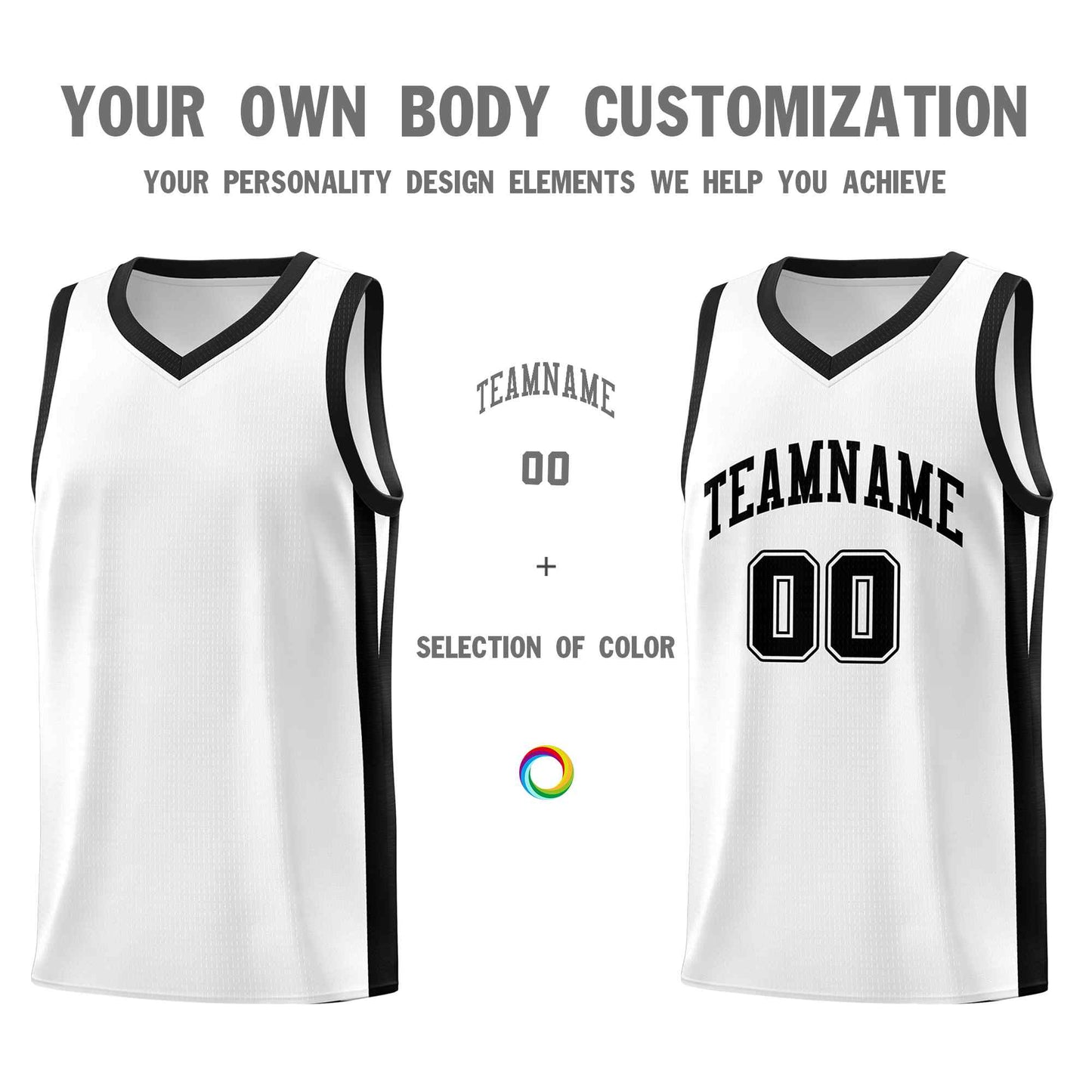 Custom White Black Classic Sets Sports Uniform Basketball Jersey Limited