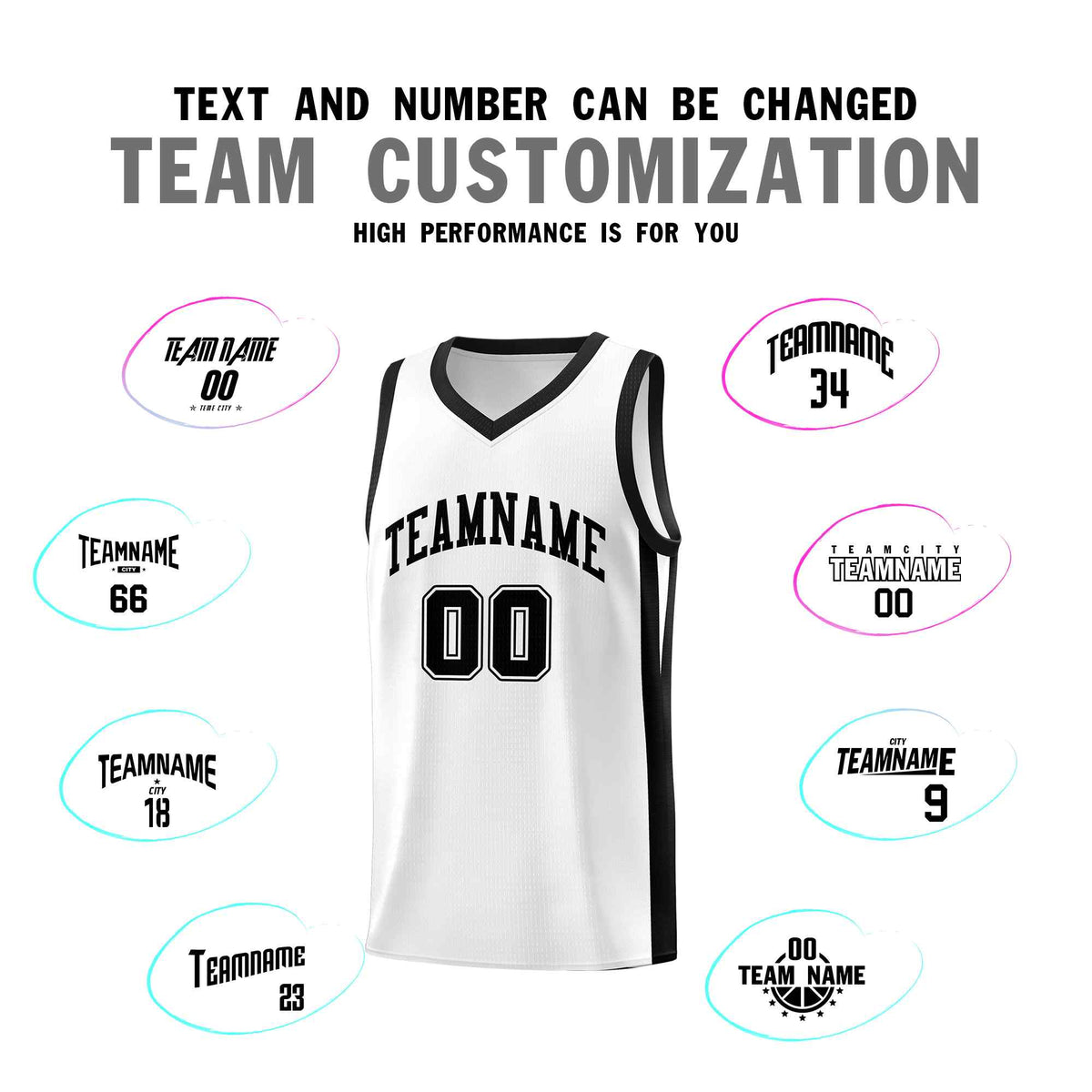 Custom White Black Classic Sets Sports Uniform Basketball Jersey Limited