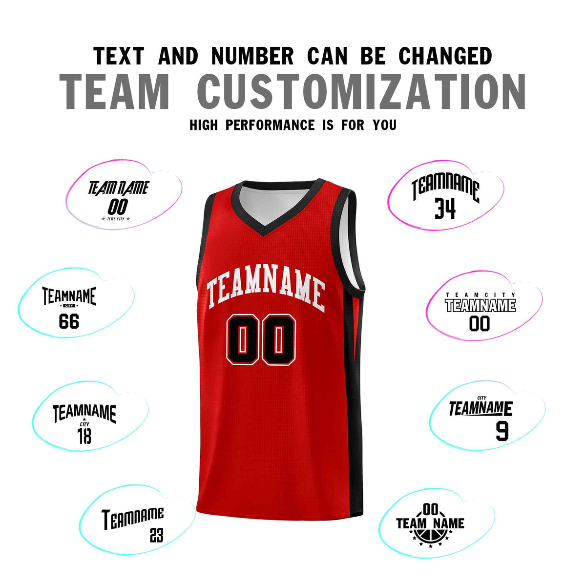 Custom Red White Classic Sets Sports Uniform Basketball Jersey Limited