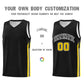 Custom Black Yellow Classic Tops Athletic Casual Basketball Jersey Limited