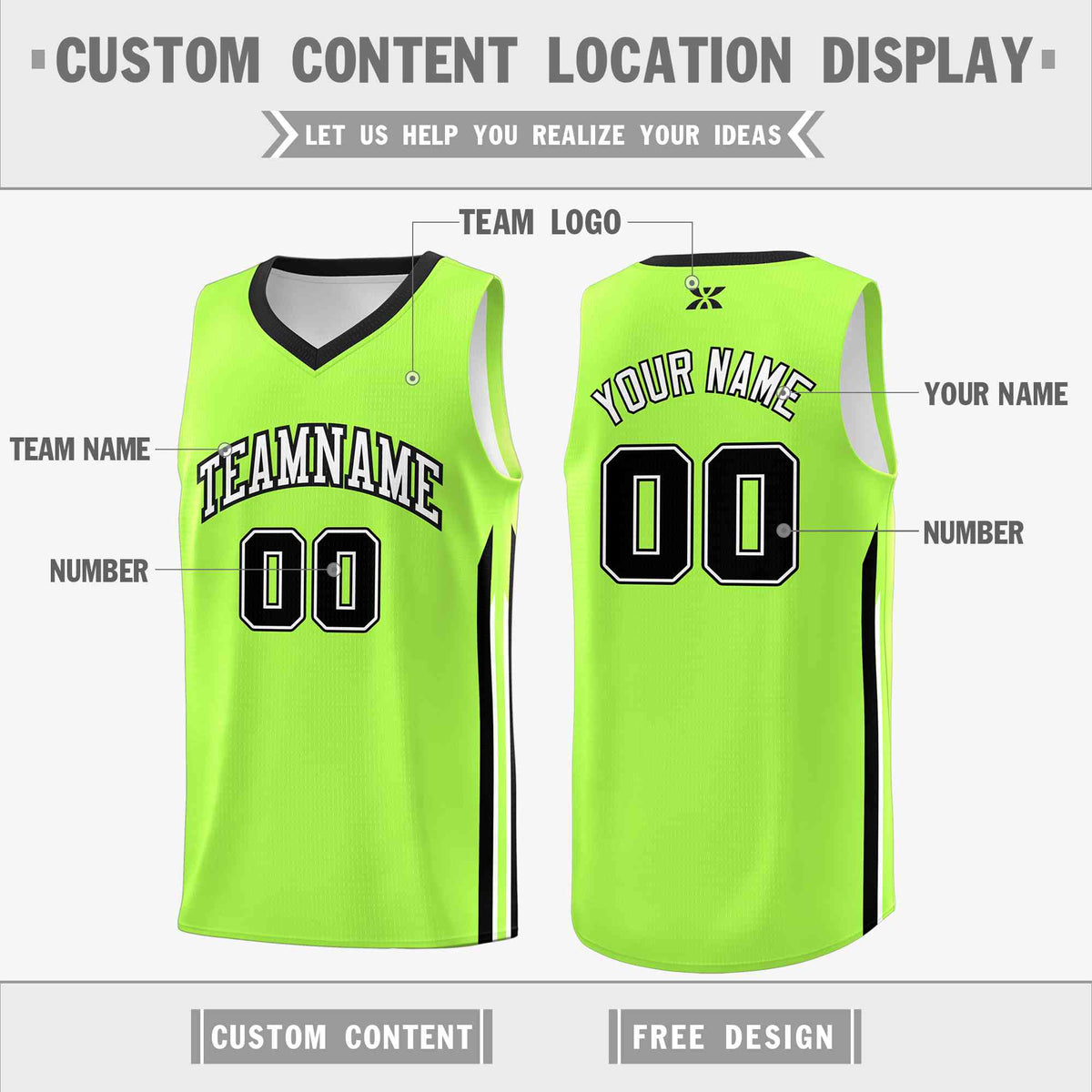 Custom Neon Green White-Classic Tops Mesh Sport Bull Basketball Jersey Limited