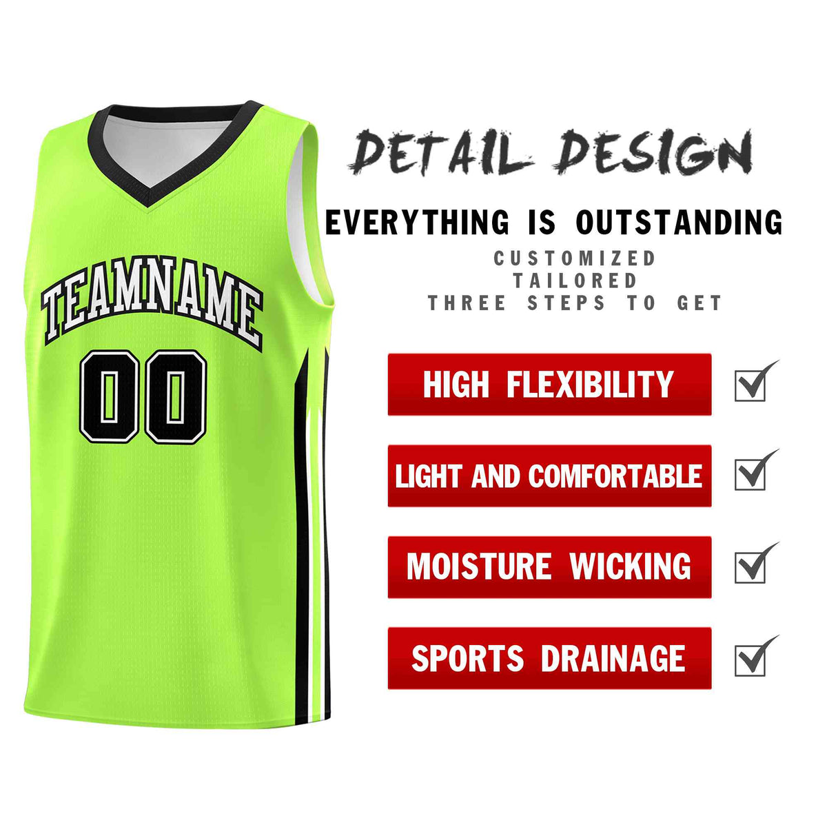 Custom Neon Green White-Classic Tops Mesh Sport Bull Basketball Jersey Limited
