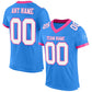 Custom Electric Blue White-Pink Mesh Authentic Football Jersey Limited