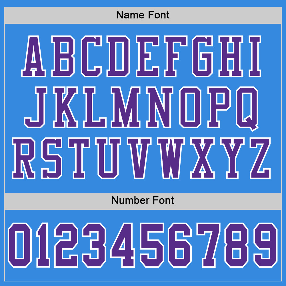 Custom Electric Blue Purple-White Mesh Authentic Football Jersey Limited