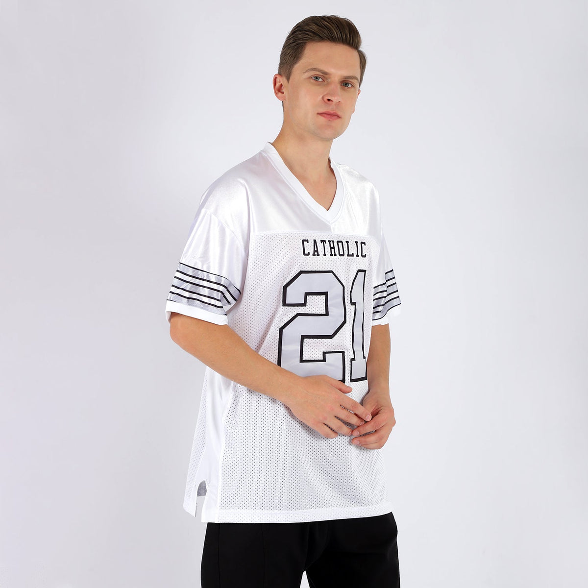 Custom White Silver-Black Mesh Authentic Football Jersey Limited