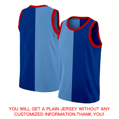 Custom Navy Blue-Red Split Fashion Tops Basketball Jersey Limited