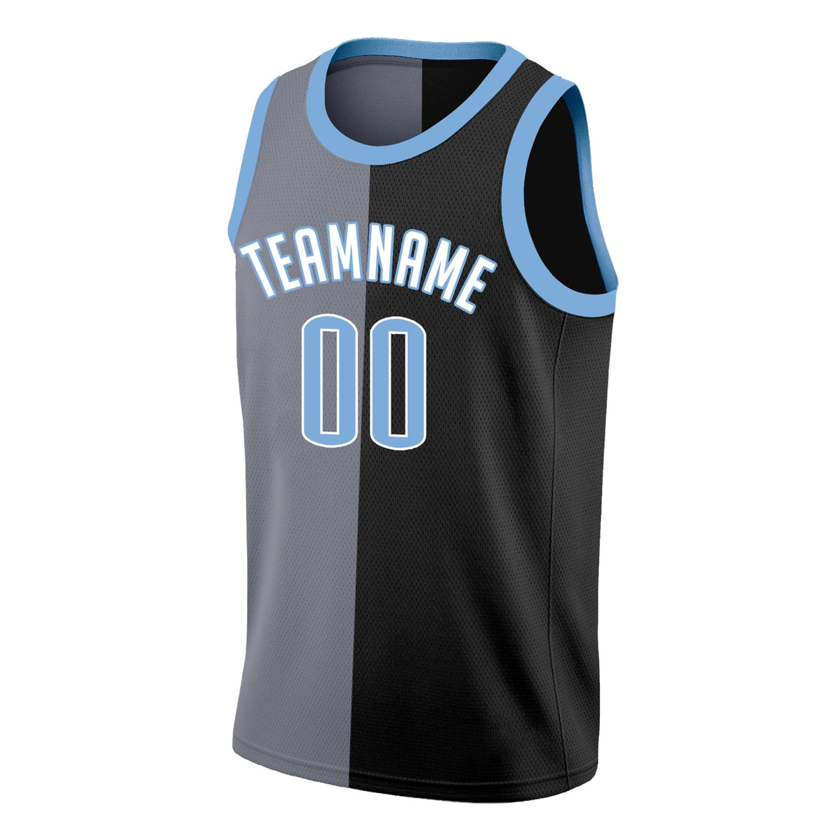 Custom Black White Split Fashion Tops Basketball Jersey Limited