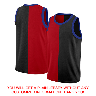 Custom Red Black-White Split Fashion Tops Basketball Jersey Limited