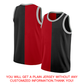 Custom Red Black-White Split Fashion Tops Basketball Jersey Limited