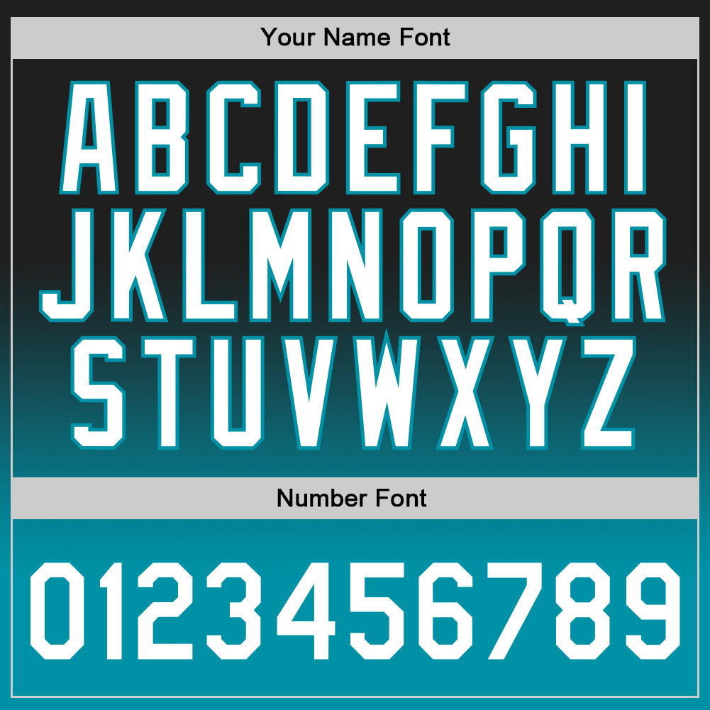 Custom Black White-Teal Authentic Fade Fashion Basketball Jersey Limited