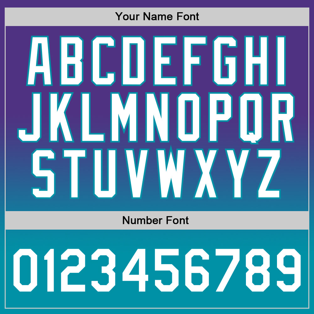 Custom Purple White-Teal Authentic Fade Fashion Basketball Jersey Limited