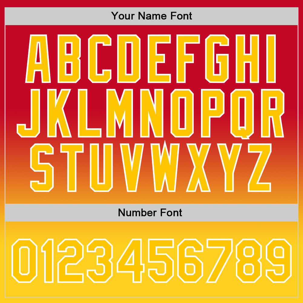 Custom Red Gold-White Authentic Fade Fashion Basketball Jersey Limited