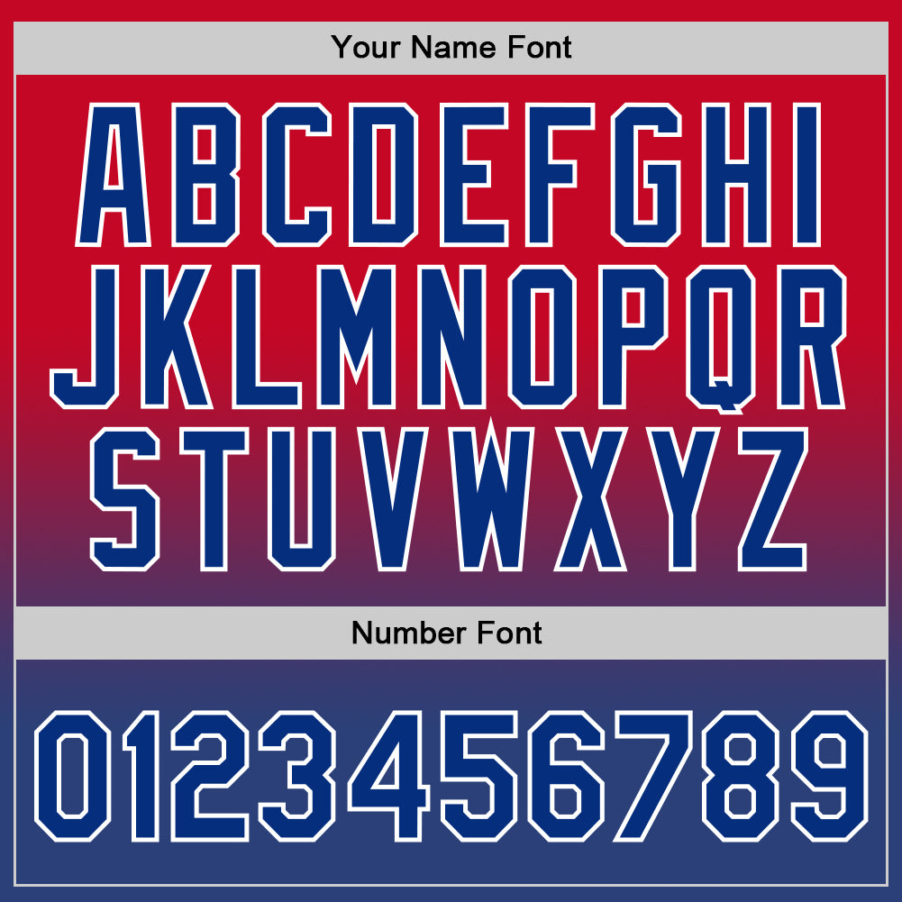 Custom Red Royal-White Authentic Fade Fashion Basketball Jersey Limited