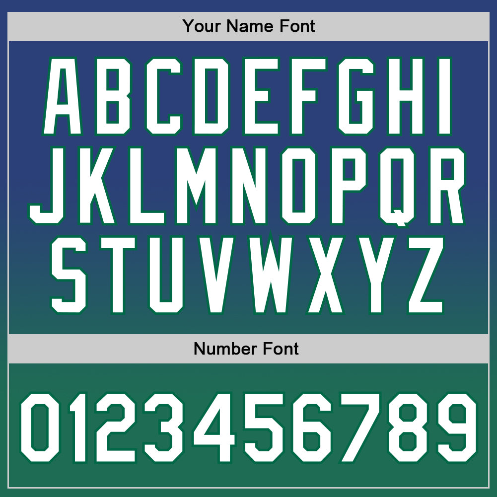 Custom Royal White-Kelly Green Authentic Fade Fashion Basketball Jersey Limited