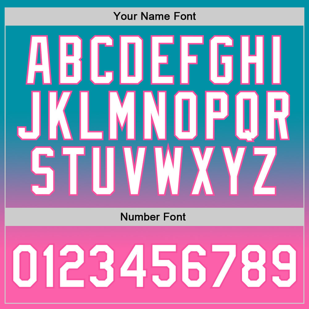 Custom Teal White-Pink Authentic Fade Fashion Basketball Jersey Limited