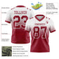 Custom White Cardinal Authentic Fade Fashion Football Jersey Limited