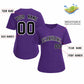 Custom Purple Black White Classic Style Baseball Jersey for Women Limited