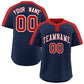 Custom Navy White-Navy Classic Style Authentic Two-Button Softball Jersey